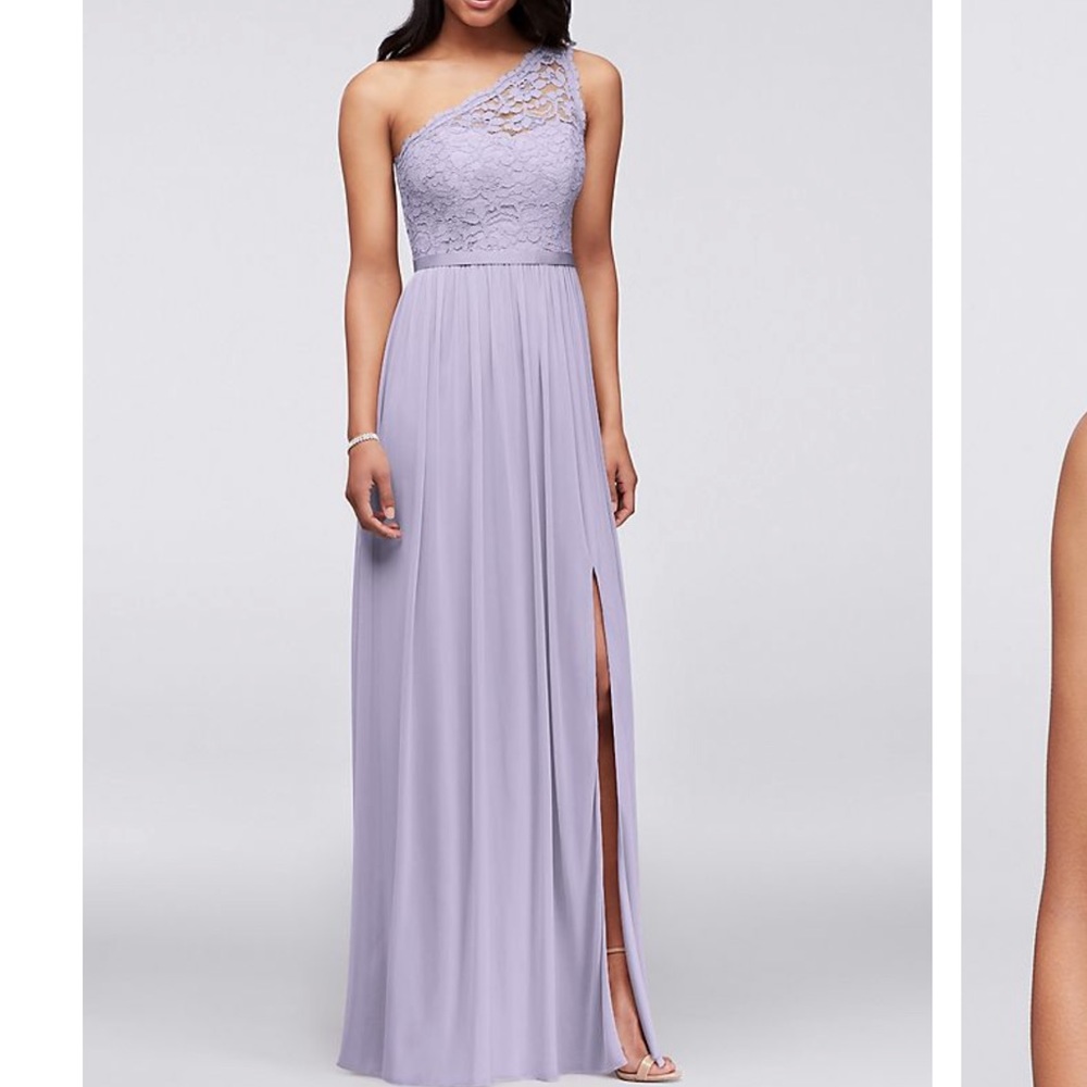 One Shoulder Lace Bridesmaid Dress